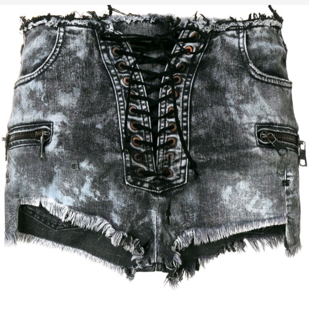 BNWT Ben Taverniti Unravel Project Laceup Shorts